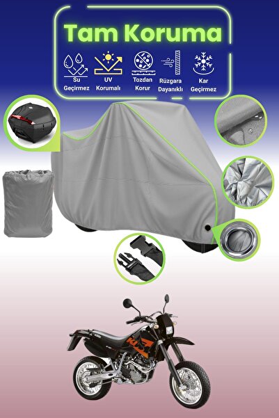 Dokaca Neo غطاء حماية رمادي نيون قماش مجدّل متوافق مع KTM 640 LC4، غطاء حماية...