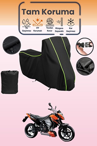 Dokaca Neo غطاء محرك متوافق مع KTM 690 Duke باللون الأسود النيون قماش مجدّل، ...