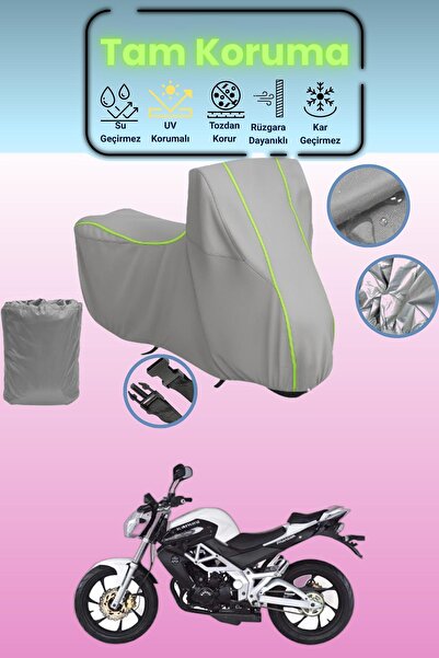 Dokaca Neo غطاء دراجة نارية رمادي نيون قماش مجدّل كانوني فانتوم 180 متوافق، غ...