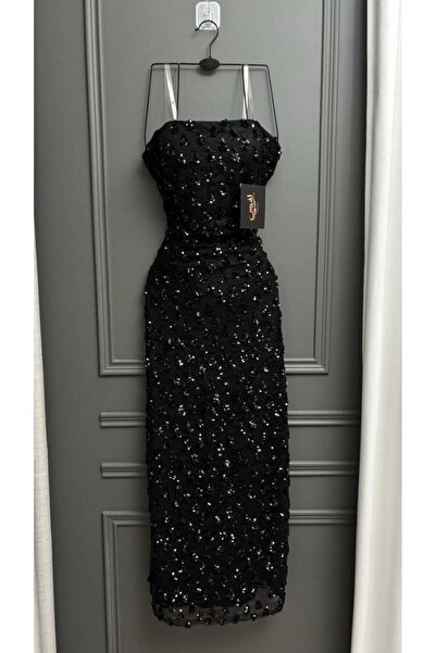 To Be Black sequined dress with shawl