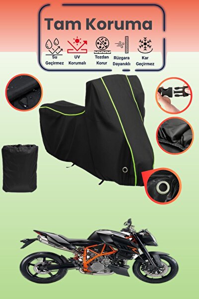 Dokaca Neo غطاء دراجة نارية متوافق مع KTM 990 Super Duke من Black Neon قماش م...