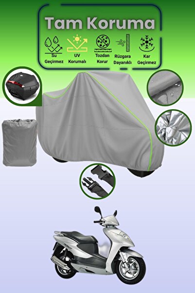 Dokaca Neo حقيبة خلفية رمادية نيون قماش مجدّل متوافقة مع هوندا ديلان 125، غطا...