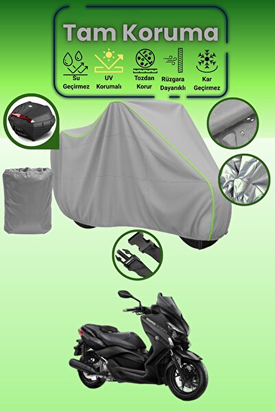 Dokaca Neo Gray Neon Corded Fabric Rear Bag Compatible Yamaha X-Max 250 Momod...