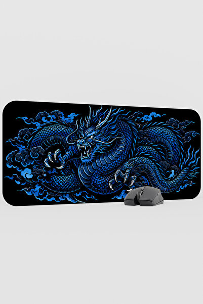 mousepad bastir Dragon Blue V2 70X30 XL Gaming Rubber Anti-Slip Base Mouse Pad Mouse Mat