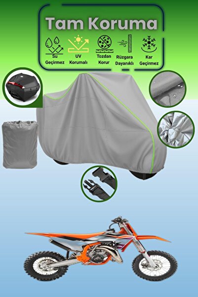 Dokaca Neo غطاء خلفي رمادي نيون قماش مجدّل متوافق مع KTM 65 SX، غطاء حماية لل...