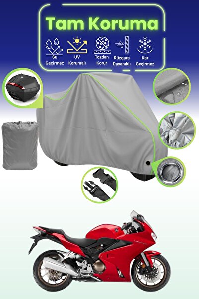 Dokaca Neo Grey Neon Corded Fabric Lock and Tail Bag Compatible Honda Vfr 800...