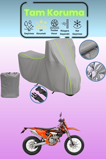 Dokaca Neo غطاء دراجة نارية متوافق مع KTM 250 EXC-F باللون الرمادي النيون قما...