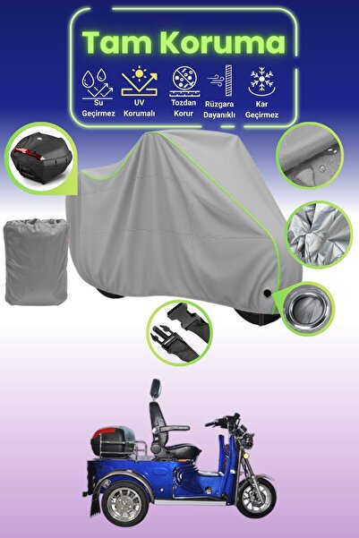 Dokaca Neo Gray Neon Corded Fabric Lock and Rear Bag Compatible Yuki Yk-25 Po...