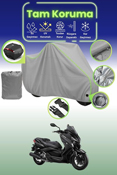 Dokaca Neo Gray Neon Corded Fabric Lock and Tail Bag Compatible Yamaha X-Max ...