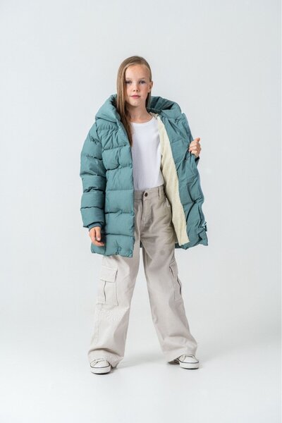 g-serko Girl's Coat Winter Green 6-10 Years Old