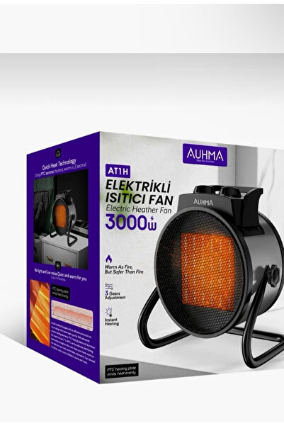 Blic AUHMA AT1H 3000W Güçlü PTC Hızlı Isınan Elektrikli Isıtıcı Fan 3 Kademel...