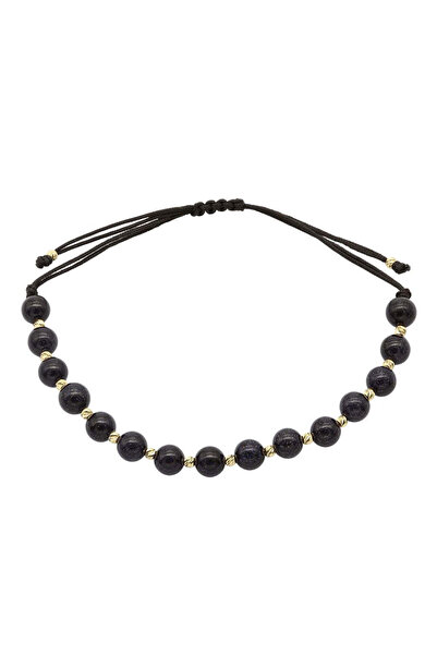 Bijuteria SORELLY Brățară din aur de 14k cu mărgele și gresie Goldstone