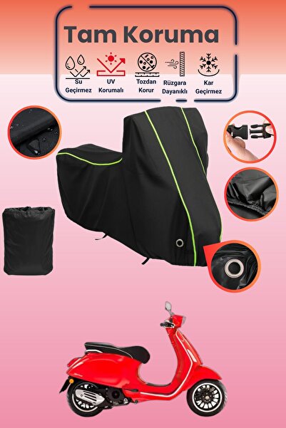 Dokaca Neo غطاء دراجة نارية متوافق مع قماش مجدّل Kilit من Black Neon متوافق م...