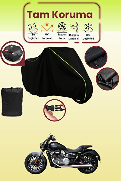 Dokaca Neo Siyah Neon Fitilli Arka Çanta Uyumlu Yuki Benda Rock 250 Uyumlu Mo...