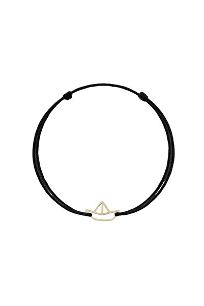 Bijuteria SORELLY Brățară din aur de 14k cu design de barcă neagră
