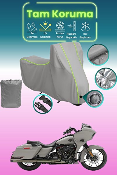 Dokaca Neo غطاء محرك متوافق مع هارلي ديفيدسون CVO Road Glide من Gray Neon قما...