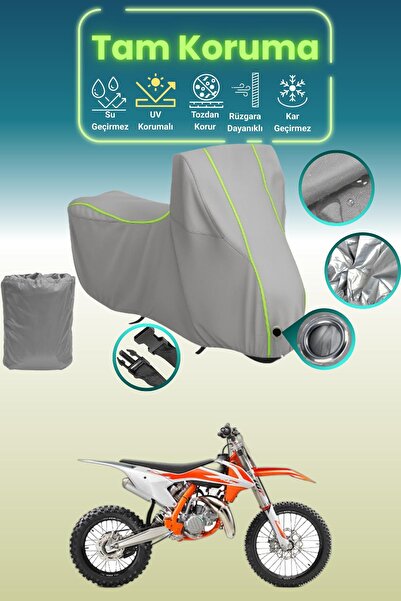 Dokaca Neo غطاء محرك متوافق مع KTM 85 SX باللون الرمادي النيون قماش مجدّل، غط...