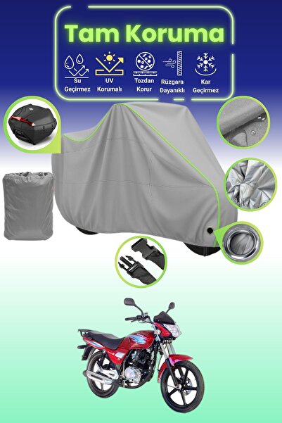 Dokaca Neo قماش دراجة نارية رمادي نيون قماش مجدّل متوافق مع قفل وحقيبة خلفية ...