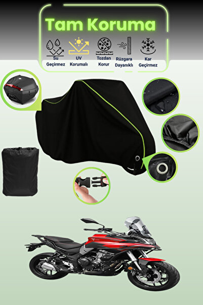 Dokaca Neo غطاء دراجة نارية متوافق مع Voge 500 DS، غطاء واقي من ماركة Black N...