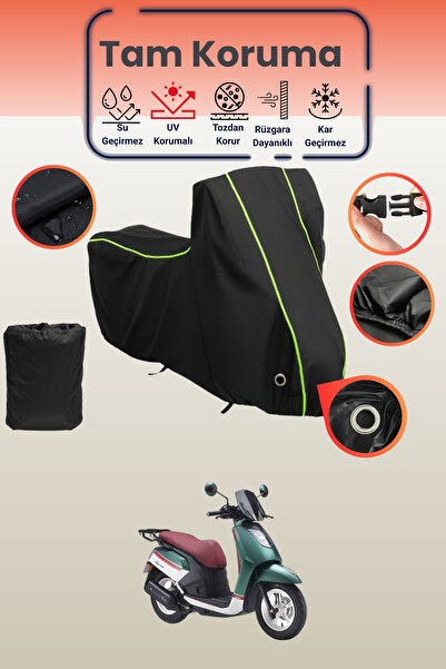 Dokaca Neo Black Neon Corded Fabric Lock Compatible Arora Gemma 125 Compatibl...