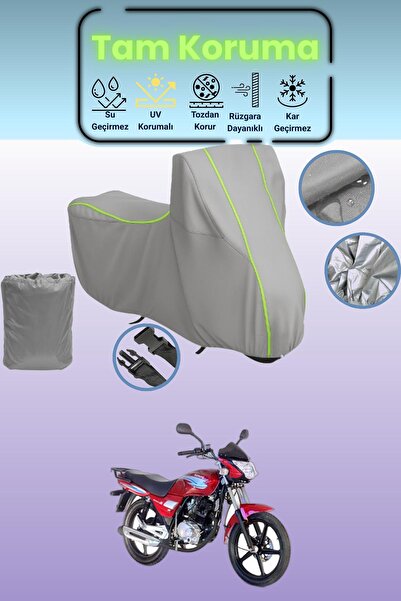 Dokaca Neo غطاء دراجة نارية رمادي نيون قماش مجدّل كانوني ويندي 125 متوافق، غط...