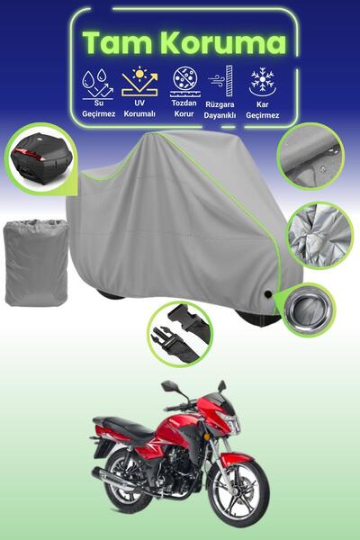 Dokaca Neo غطاء دراجة نارية رمادي نيون قماش مجدّل متوافق مع كانوني S170T، غطا...