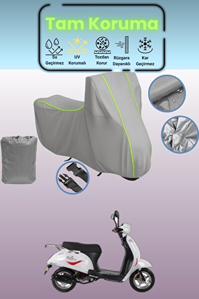 Dokaca Neo غطاء دراجة نارية متوافق مع غطاء دراجة نارية رمادي نيون قماش مجدّل ...