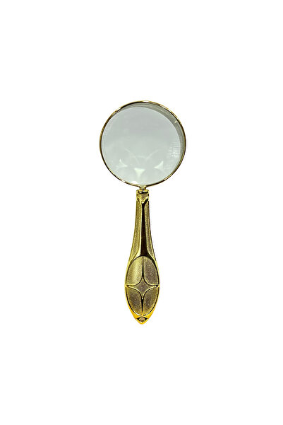 VERA SANAT 45 mm Gold Color Embroidered Handle Hand Magnifier Mg18155-7