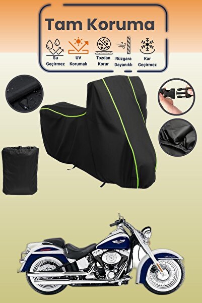 Dokaca Neo غطاء حماية متوافق مع دراجة نارية هارلي ديفيدسون سوفتيل ديلوكس FLST...