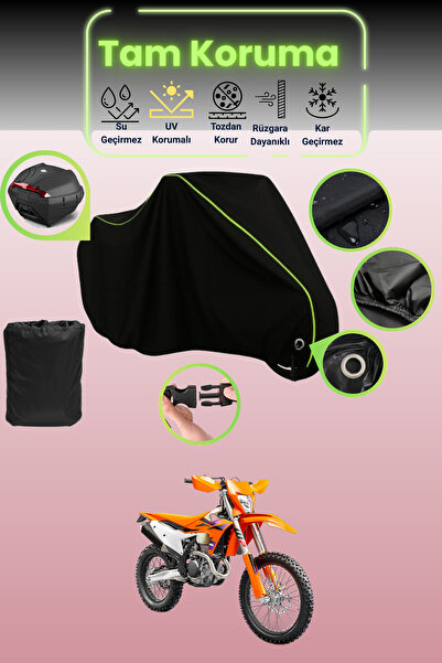 Dokaca Neo حقيبة خلفية وقفل أسود نيون قماش مجدّل متوافقة مع KTM 350 EXC-F، قم...