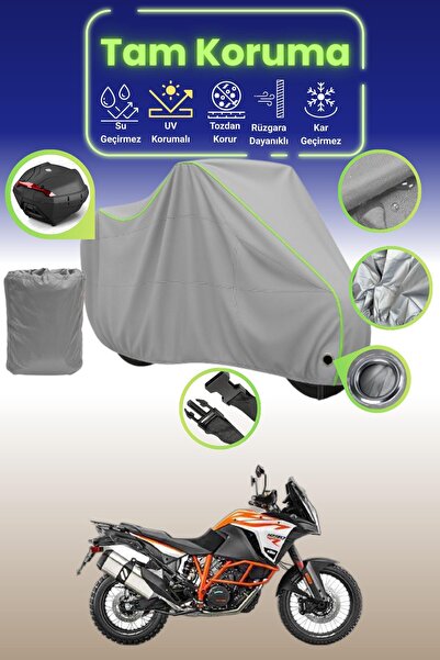 Dokaca Neo حقيبة خلفية رمادية نيون قماش مجدّل متوافقة مع KTM 1290 Super Adven...