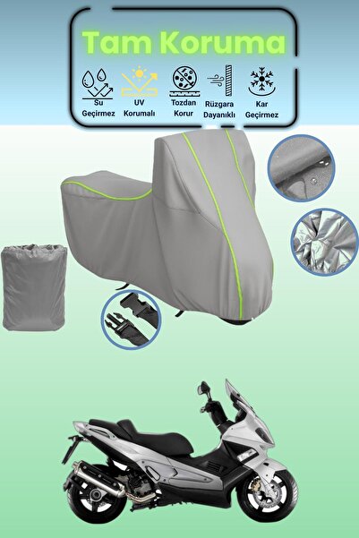 Dokaca Neo غطاء دراجة نارية رمادي نيون قماش مجدّل متوافق مع جيليرا نيكسوس 500...