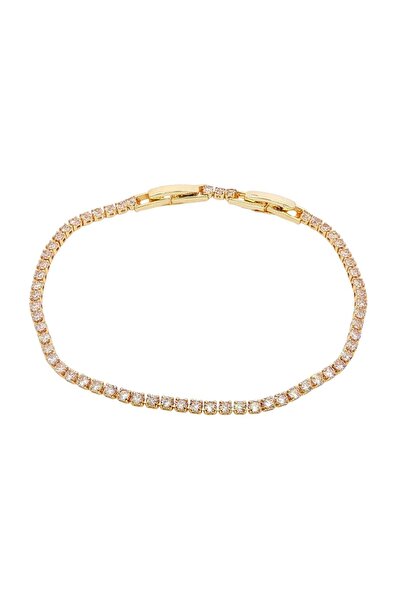 Bijuteria SORELLY Brățară tenis de 2 mm placată cu aur de 14k