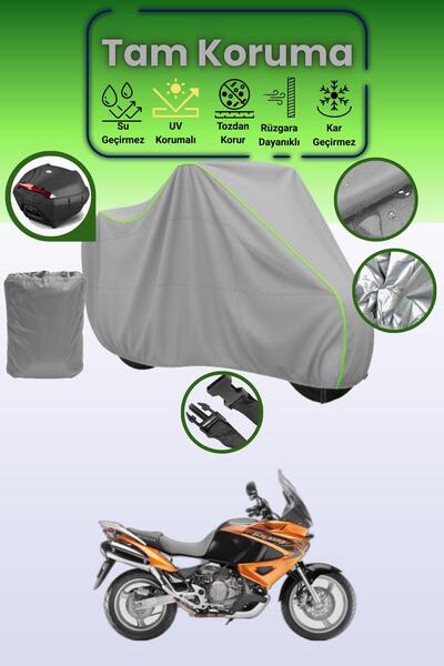 Dokaca Neo Grey Neon Corded Fabric Pannier Bag Compatible Honda XL 1000V Vara...