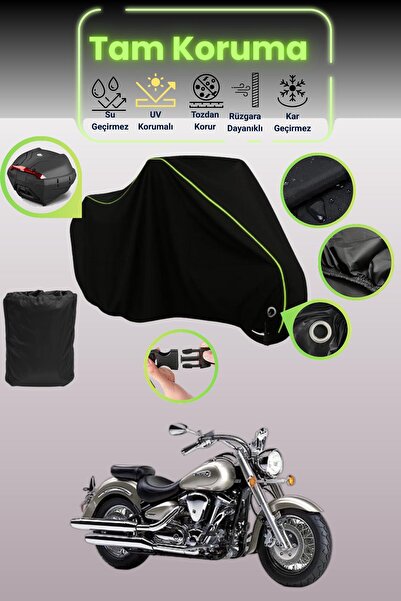 Dokaca Neo قماش أسود نيون قماش مجدّل متوافق مع ياماها وايلد ستار XV 1600 متوا...