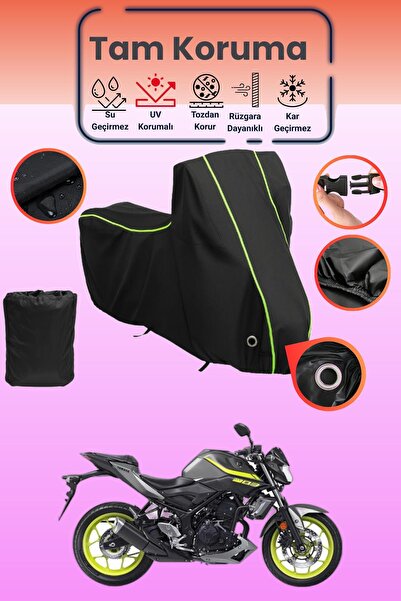 Dokaca Neo غطاء دراجة نارية متوافق مع Yamaha MT-03 من Black Neon قماش مجدّل L...