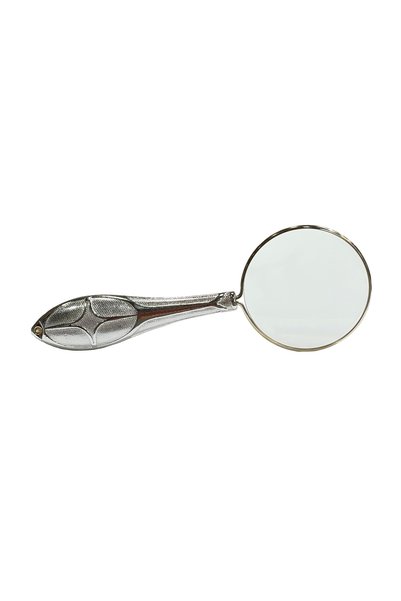 VERA SANAT Lupă de mână cu mâner gravat de culoare argintie de 45 mm MG18155-7