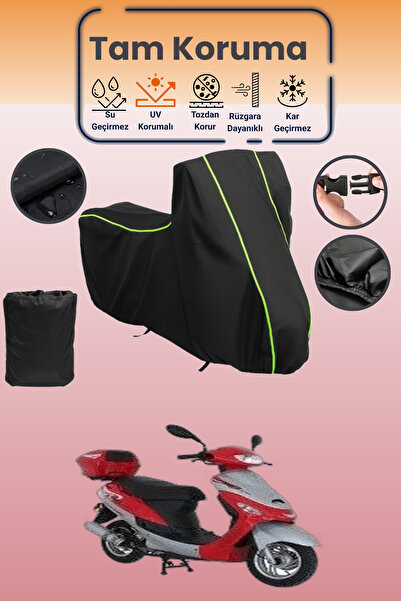 Dokaca Neo Black Neon Corded Fabric Mondial 50 Hc Compatible Motorbike Tarpau...