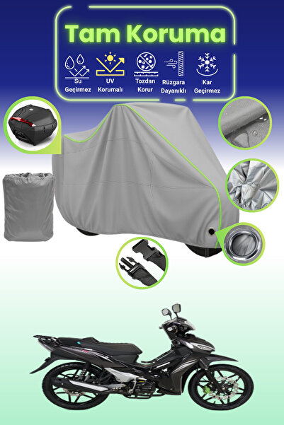 Dokaca Neo حقيبة خلفية وقفل رمادي نيون قماش مجدّل متوافقة مع قماش دراجة نارية...