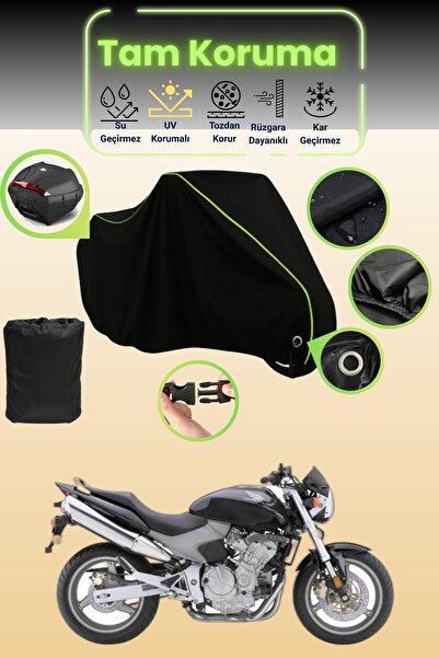 Dokaca Neo حقيبة خلفية وقفل أسود نيون قماش مجدّل متوافقة مع هوندا سي بي 600 إ...