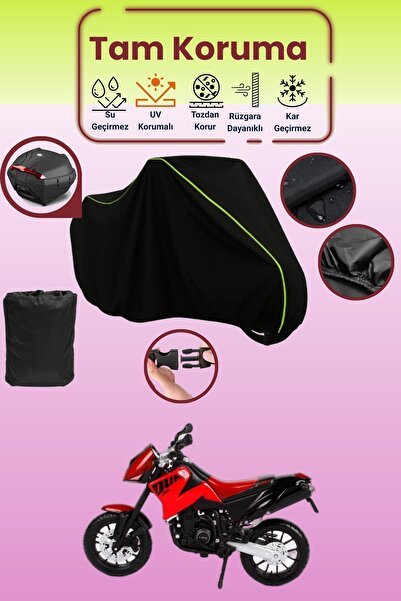 Dokaca Neo حقيبة خلفية باللون الأسود النيون قماش مجدّل متوافقة مع KTM 640 Duk...