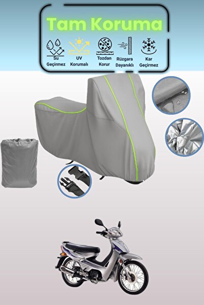 Dokaca Neo غطاء دراجة نارية رمادي نيون قماش مجدّل كيمكو أكتيف 125 متوافق، غطا...