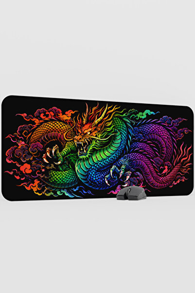 mousepad bastir Dragon Rainbow V5 90X40 XXL Gaming Rubber Non-Slip Base Mouse Pad Mouse Mat
