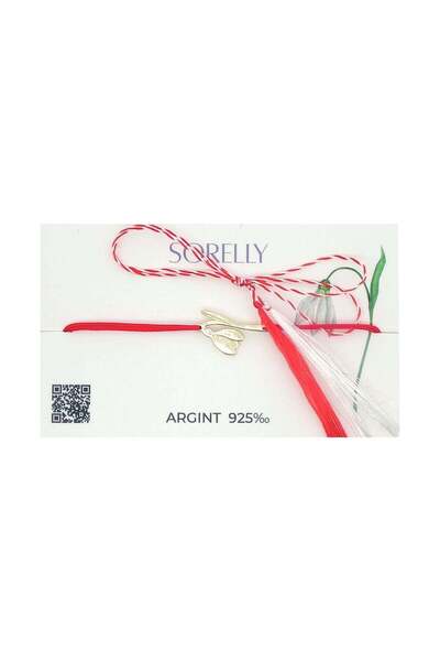 Bijuteria SORELLY Brățară Martisor din argint placat cu aur de 14k și ghiocel...