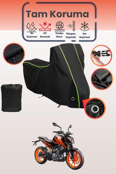Dokaca Neo غطاء دراجة نارية متوافق مع KTM 200 Duke من Black Neon قماش مجدّل L...