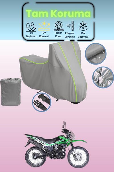 Dokaca Neo غطاء دراجة نارية رمادي نيون قماش مجدّل فالكون ديزرت 277 متوافق، غط...