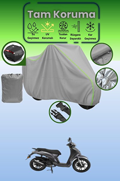 Dokaca Neo غطاء خلفي رمادي نيون قماش مجدّل متوافق مع مونديال 125 بروستريت، غط...