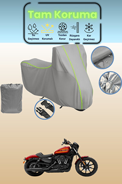 Dokaca Neo Grey Neon Corded Fabric Harley-Davidson Sportster Iron 1200 Compat...