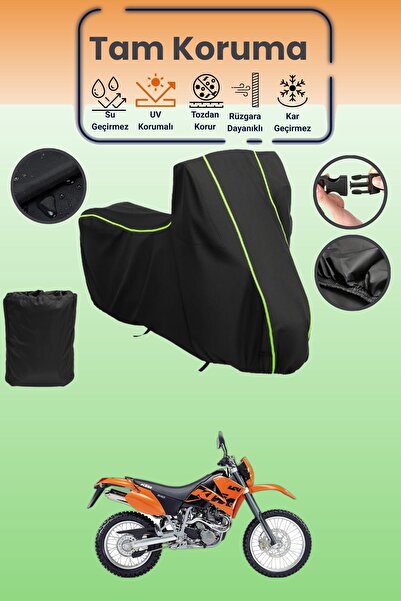 Dokaca Neo غطاء محرك متوافق مع KTM 640 Adventure باللون الأسود النيون قماش مج...