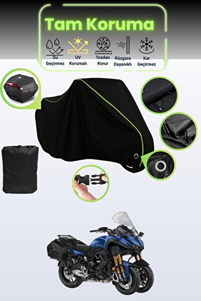 Dokaca Neo حقيبة خلفية وقفل أسود نيون قماش مجدّل متوافقة مع ياماها نيكين جي ت...